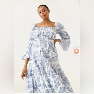 Nothing fits but blue and white dress